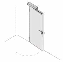 mô hình lắp ráp cửa mở xoay