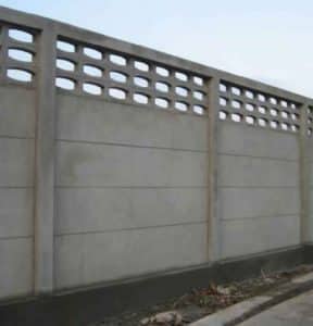 Hàng rào xi măng - tường bê tông