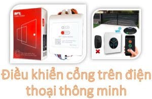 Công tắc điều khiển cổng tự động trên điện thoại